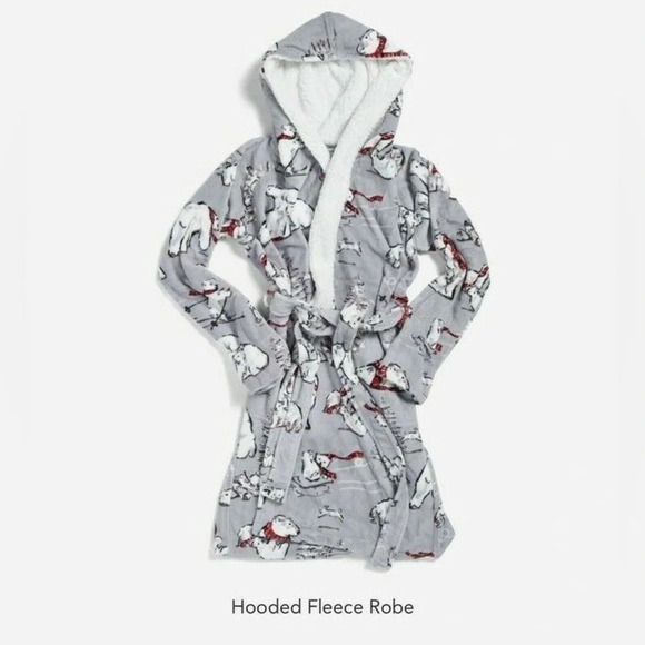 NWT Vera Bradley Hooded Fleece Robe in Beary Merry Small/Medium - Picture 12 of 12